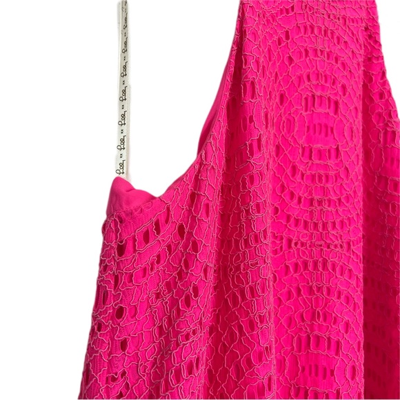 SOLD Lilly Pulitzer Hot Pink Quinn Halter Swing Dress Size Small - Picture 5 of 10